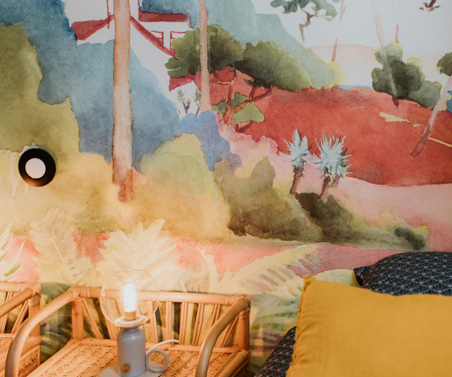 renovation airbnb ile oleron chambre dortoir papier peint isidor leroy